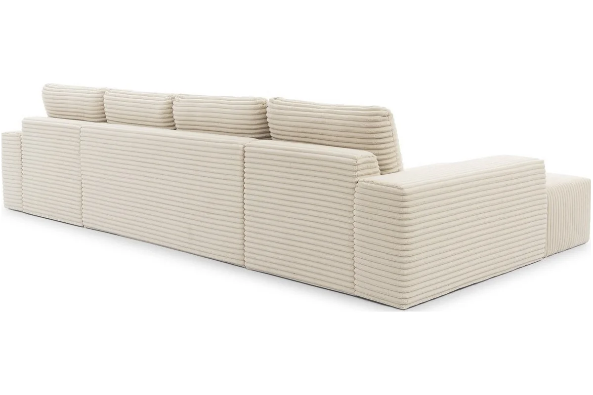 Beiges U-förmiges Ecksofa aus Velours von Azaano | Wohnzimmermöbel