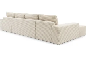 Beiges U-förmiges Ecksofa aus Velours von Azaano | Wohnzimmermöbel