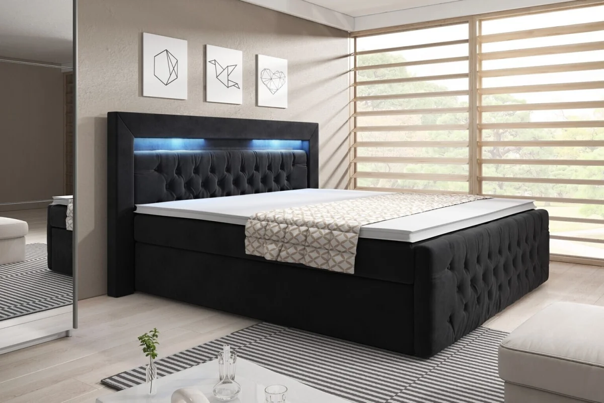 Arona-Boxspringbett 160x200 mit Stauraum und Fußteil