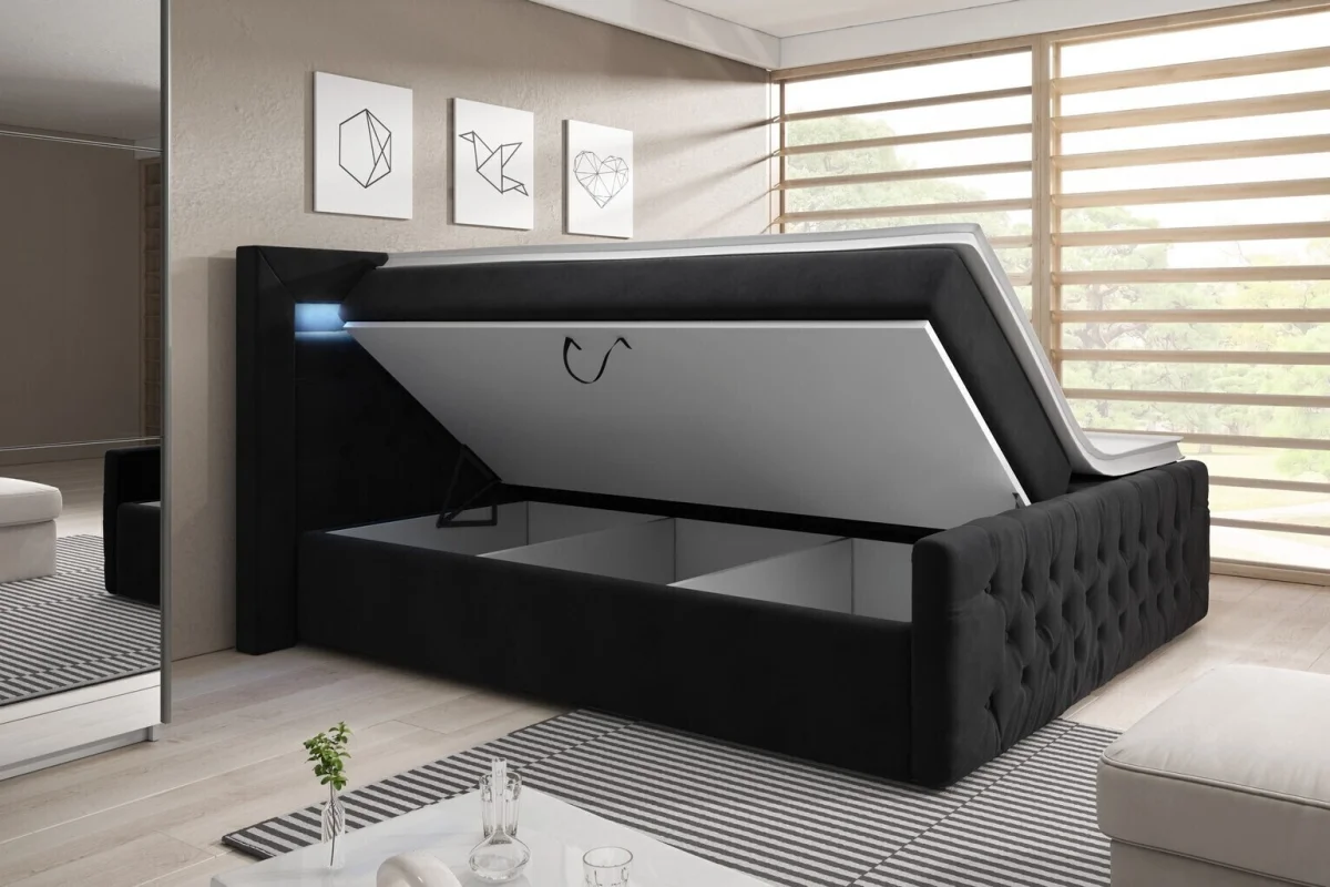 Arona-Boxspringbett 160x200 mit Stauraum und Fußteil