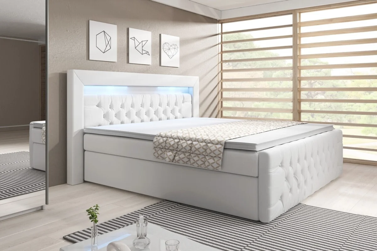 Arona-Boxspringbett 160x200 mit Stauraum und Fußteil
