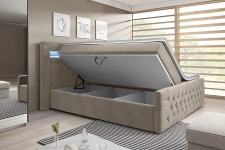 Boxspringbett 180x200 Arona mit Stauraum und Fußteil 2