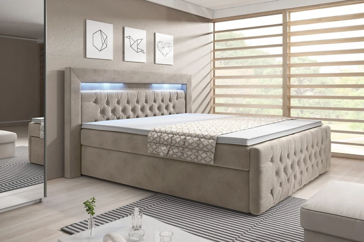 Boxspringbett 180x200 Arona mit Stauraum und Fußteil
