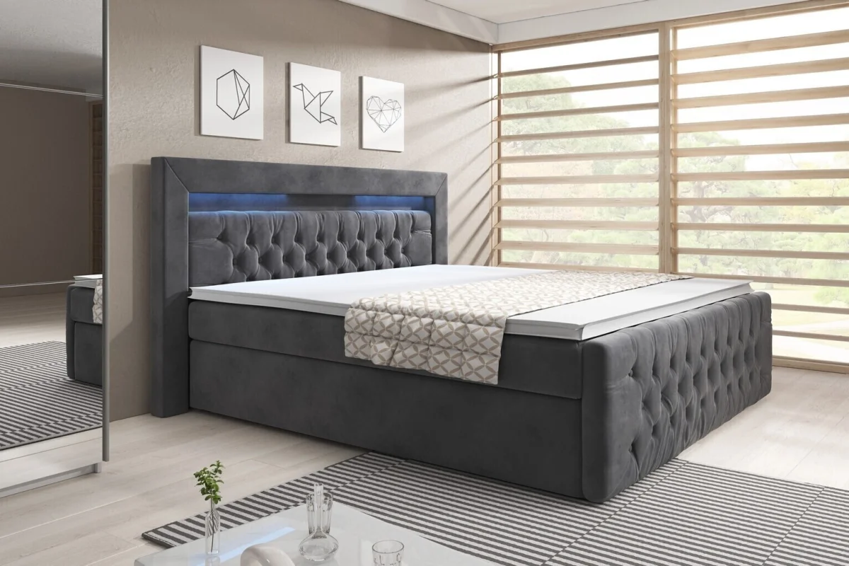 Boxspringbett 180x200 Arona mit Stauraum und Fußteil