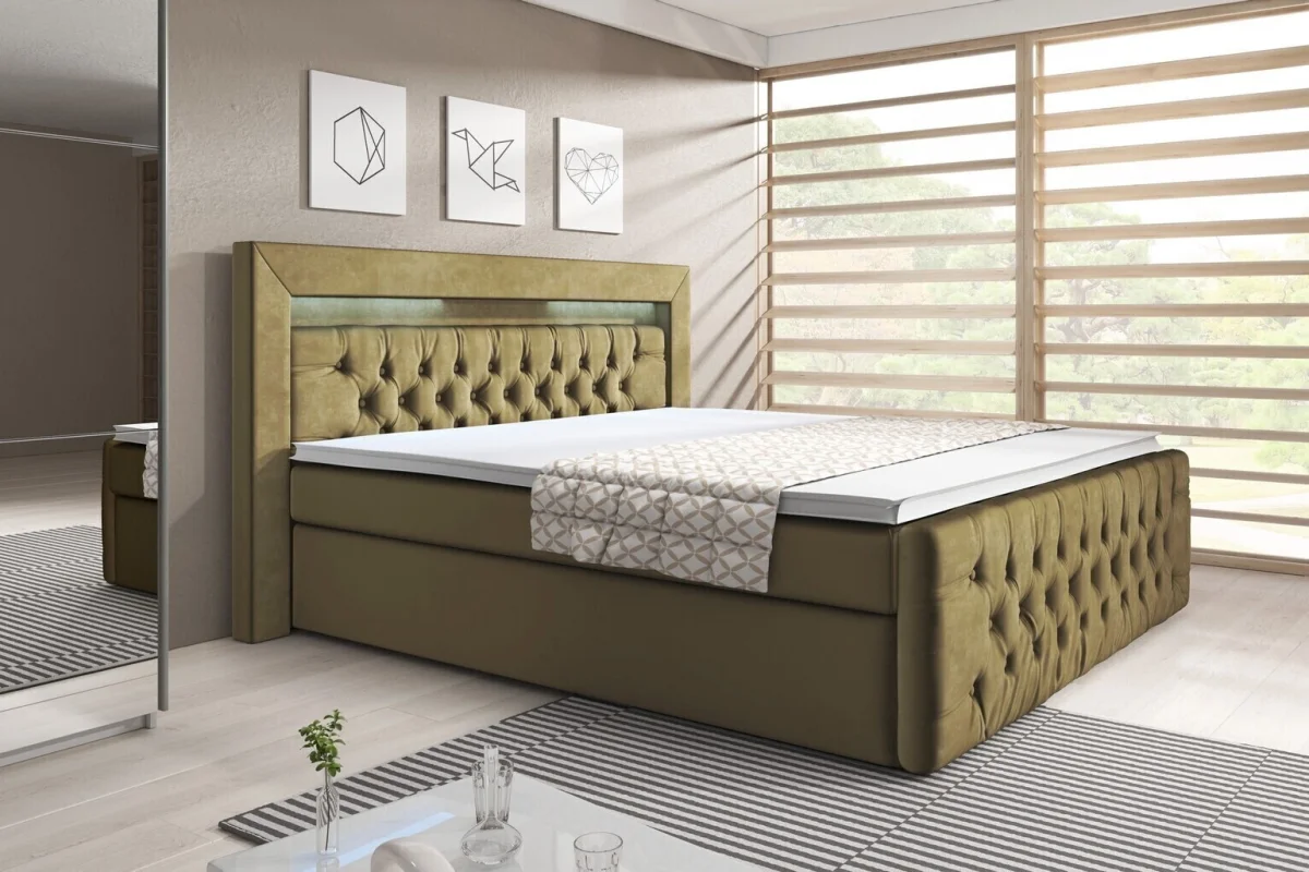 Boxspringbett 180x200 Arona mit Stauraum und Fußteil