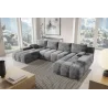 Stilvolles, dunkelgraues U-förmiges Ecksofa „Luxor“ | Wohnzimmermöbel