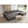 Elegantes graues U-förmiges Ecksofa „Cento“ | Wohnzimmermöbel