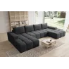 Elegantes, dunkelgraues U-förmiges Ecksofa „Cento“ | Wohnzimmermöbel