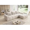 Elegantes, beigefarbenes L-förmiges Ecksofa „Cento“ | Wohnzimmermöbel