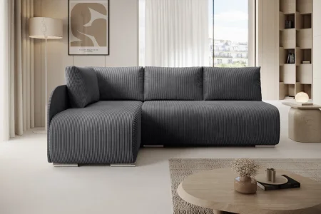 Stilvolles, dunkelgraues L-förmiges Ecksofa „Pico“ | Wohnzimmermöbel 2