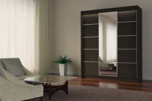 Szafa przesuwna wenge 180 z lustrem MARETA