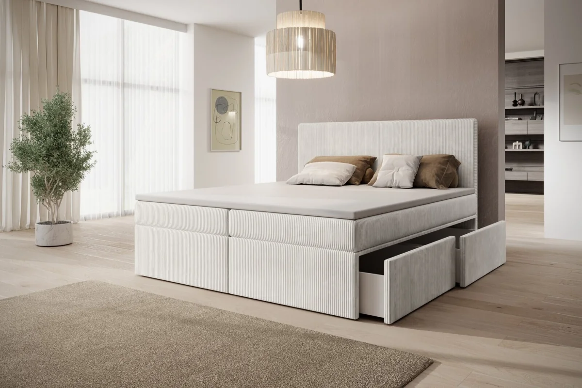 Boxspringbett 140x200 Sienna mit Schubladen