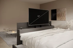 Boxspringbett 180x200 Arosa TV, schwarz