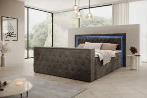 Boxspringbett 180x200 Arosa TV in Graphit