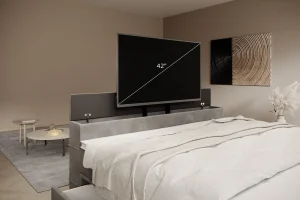 Boxspringbett 180x200 Arosa TV in Graphit