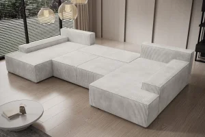 U-förmiges Ecksofa mit Schlaffunktion Milo