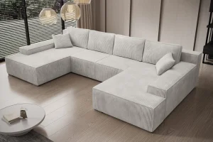 U-förmiges Ecksofa mit Schlaffunktion Milo