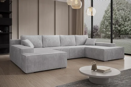 U-förmiges Ecksofa mit Schlaffunktion Milo