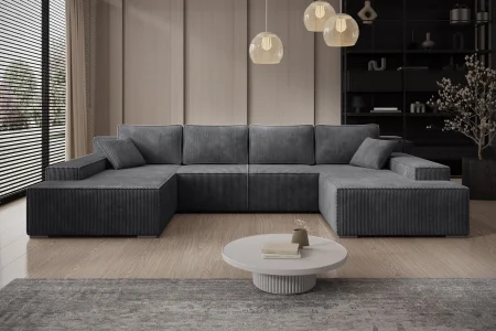 U-förmiges Ecksofa mit Schlaffunktion Milo 2