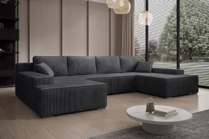 U-förmiges Ecksofa mit Schlaffunktion Milo