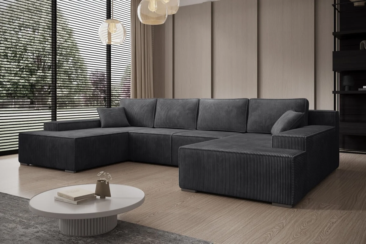 U-förmiges Ecksofa mit Schlaffunktion Milo