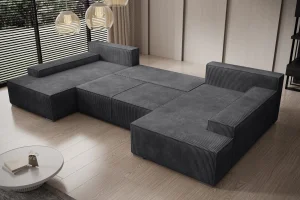 U-förmiges Ecksofa mit Schlaffunktion Milo