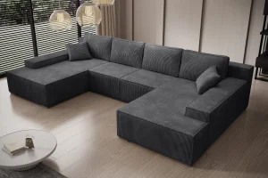 U-förmiges Ecksofa mit Schlaffunktion Milo