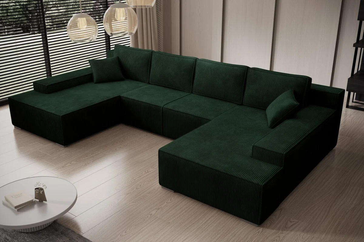 U-förmiges Ecksofa mit Schlaffunktion Milo