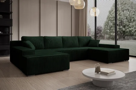 U-förmiges Ecksofa mit Schlaffunktion Milo