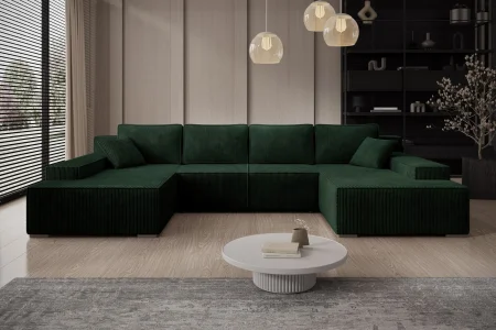 U-förmiges Ecksofa mit Schlaffunktion Milo 2
