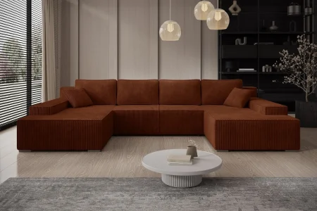 U-förmiges Ecksofa mit Schlaffunktion Milo 2
