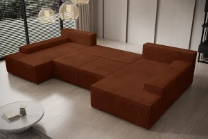 U-förmiges Ecksofa mit Schlaffunktion Milo