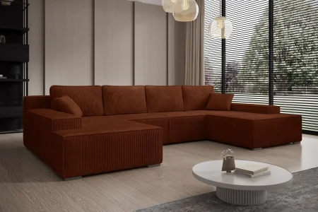 U-förmiges Ecksofa mit Schlaffunktion Milo