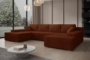 U-förmiges Ecksofa mit Schlaffunktion Milo