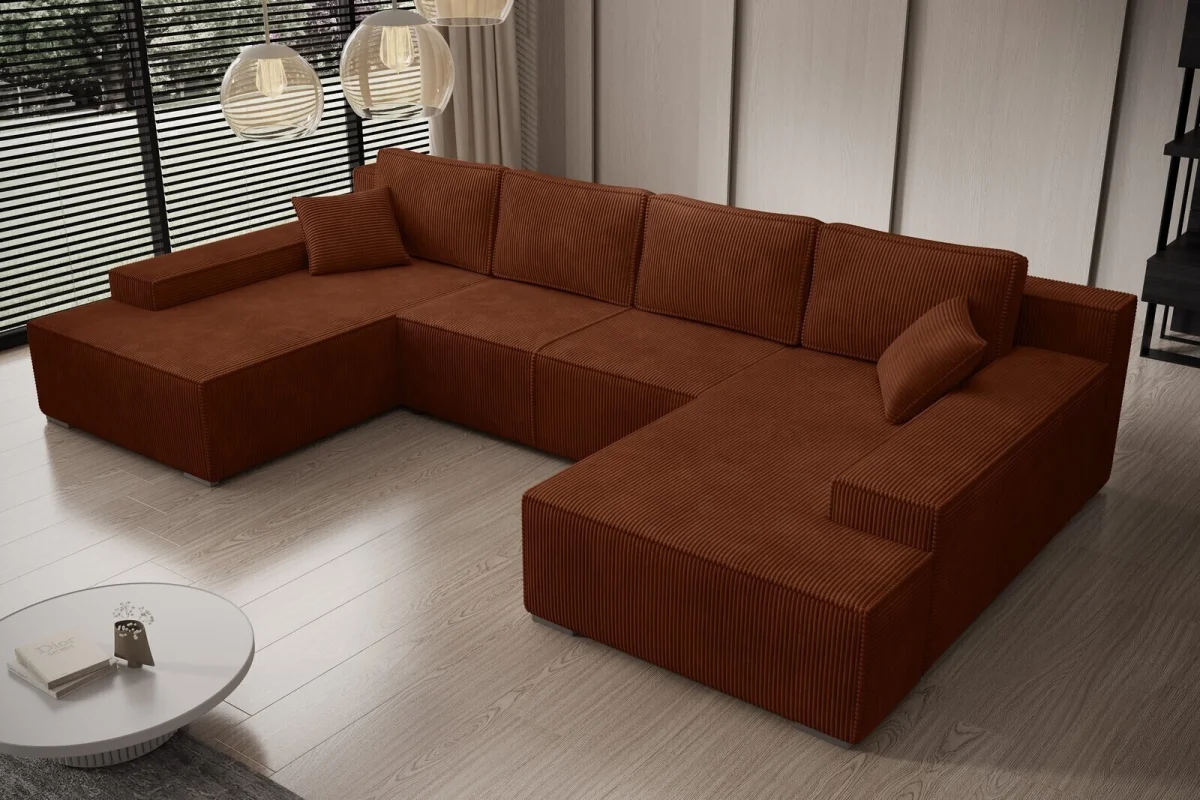 U-förmiges Ecksofa mit Schlaffunktion Milo