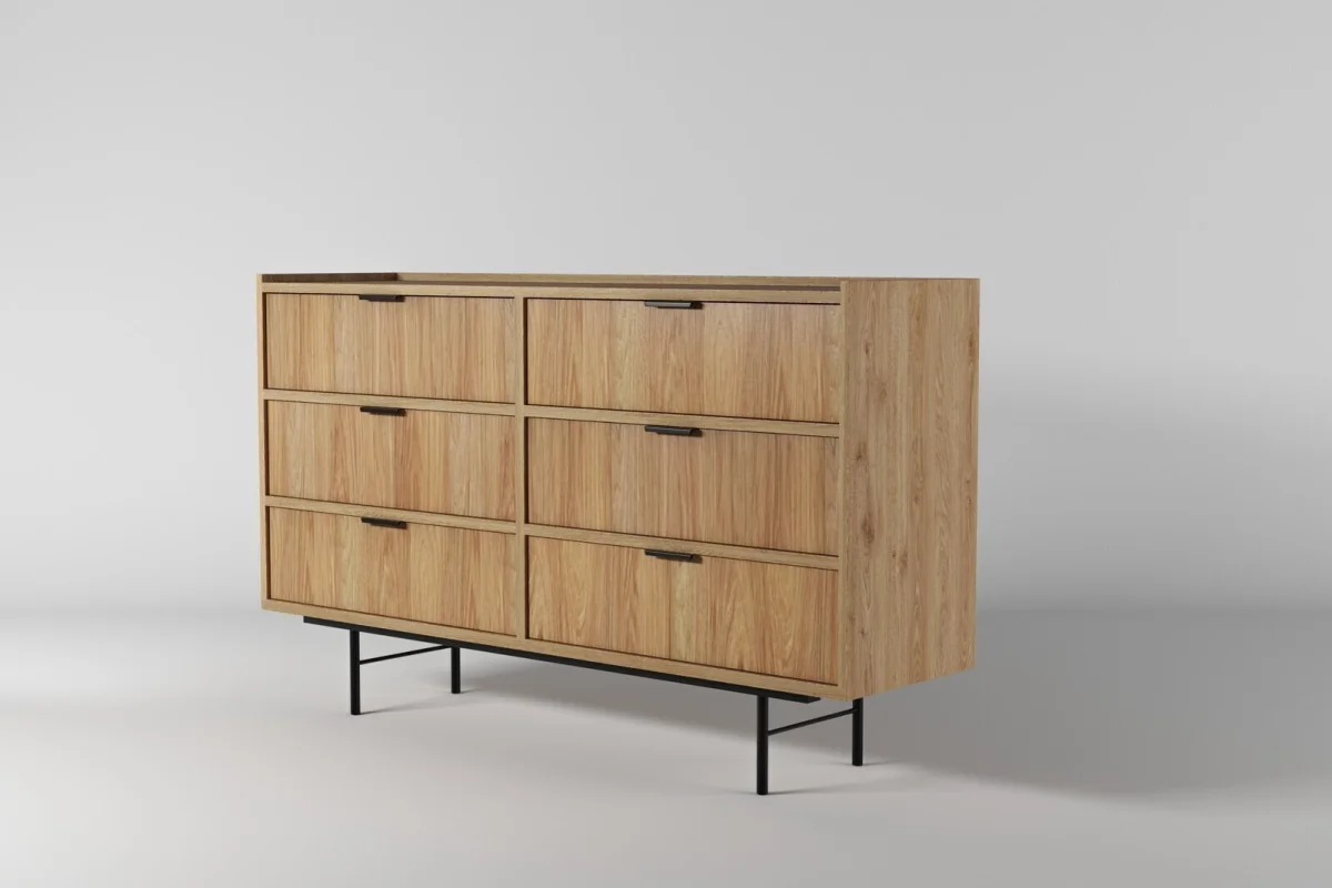 Kommode 6s Edson Hikora – eine klassische Kommode für das Wohnzimmer