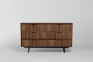 Kommode 6s Edson in Nussbaum – eine klassische Kommode für das Wohnzimmer