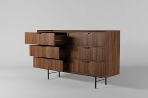 Kommode 6s Edson in Nussbaum – eine klassische Kommode für das Wohnzimmer