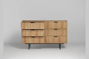 Edson-Set „Hiroka“ – Kommode mit 6 Schubladen, Regal und TV-Schrank 200