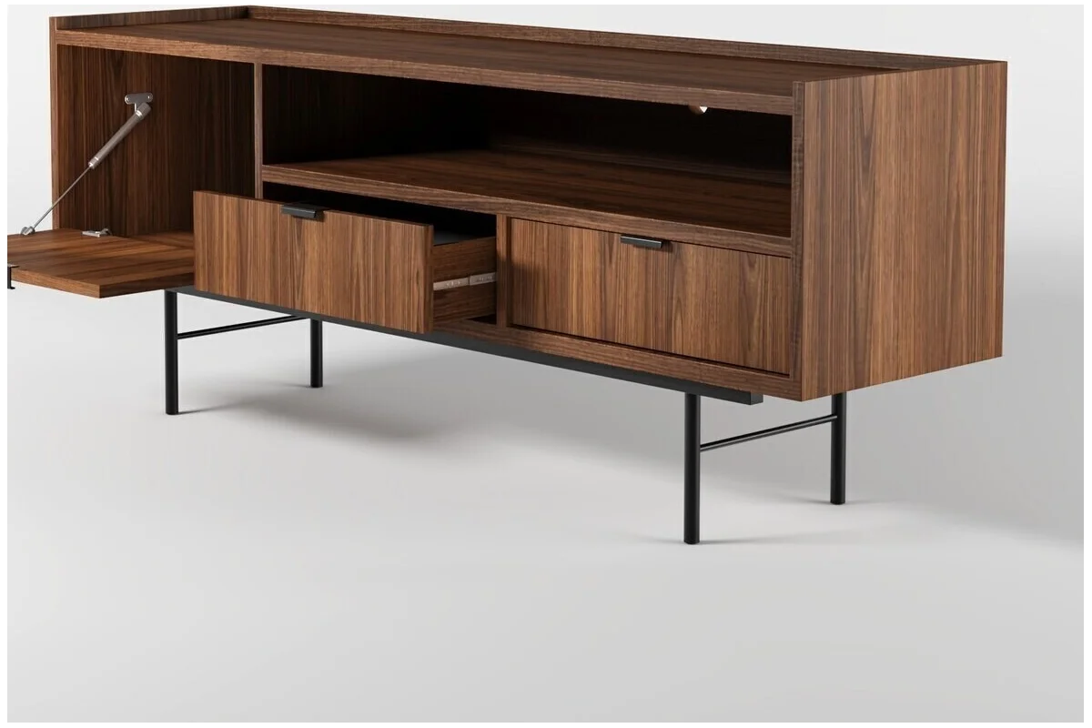 TV-Schrank 150 Edson in Nussbaum – eine klassische Wahl für Ihr Wohnzimmer