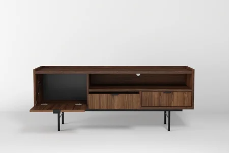 TV-Schrank 150 Edson in Nussbaum – eine klassische Wahl für Ihr Wohnzimmer 2