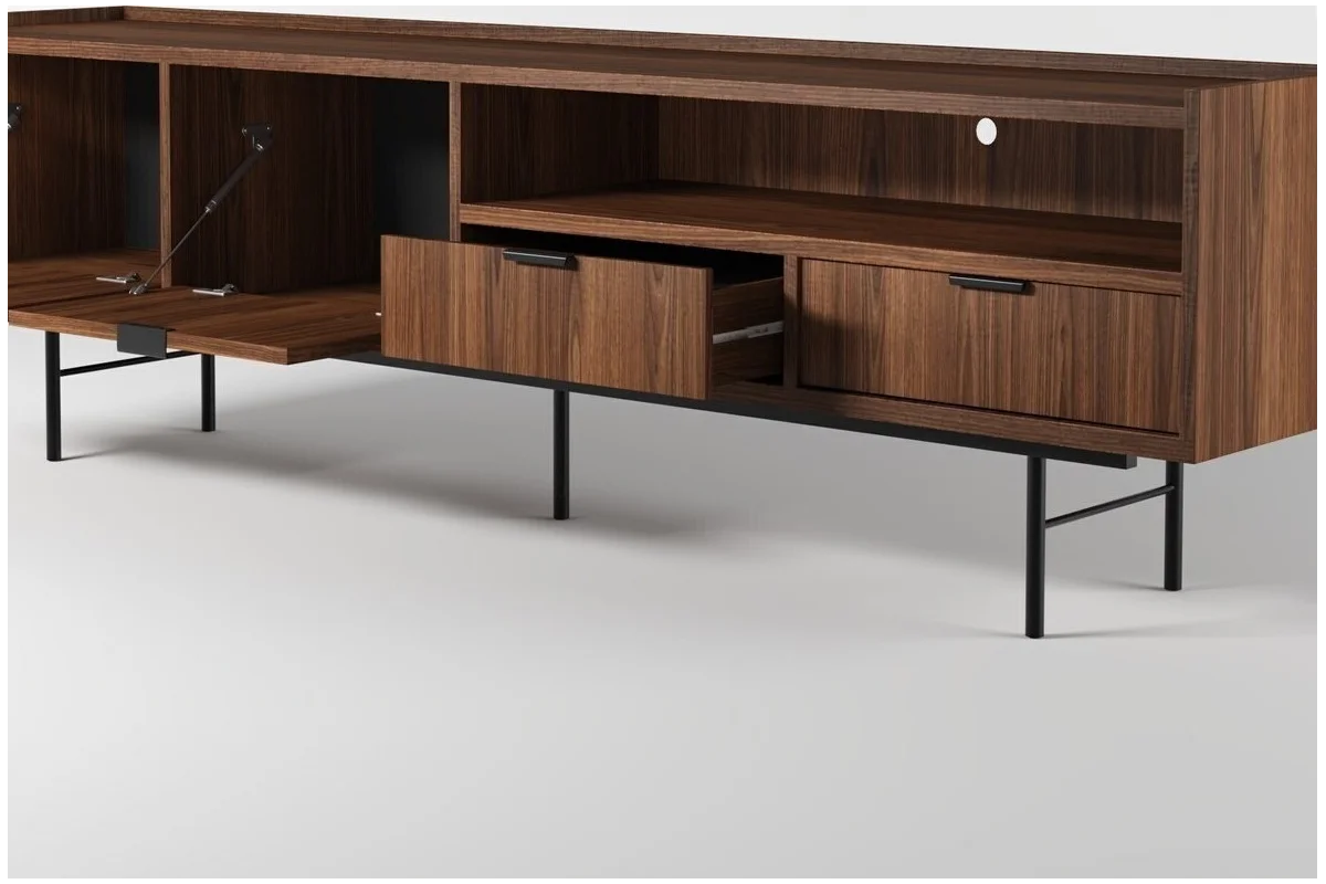 TV-Schrank 200 Edson in Nussbaum – eine klassische Wahl für Ihr Wohnzimmer