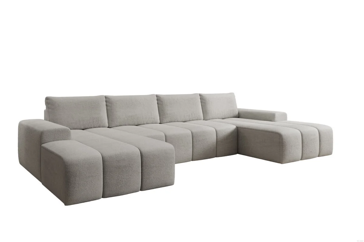 Beiges U-förmiges Ecksofa „Carla“ | Wohnzimmermöbel