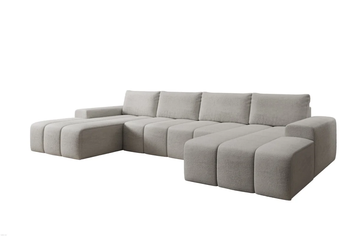 Beiges U-förmiges Ecksofa „Carla“ | Wohnzimmermöbel
