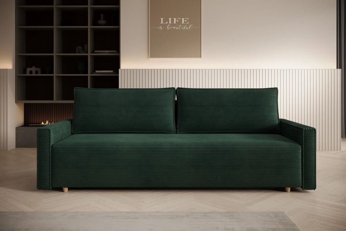 Sofa ciemnozielona
