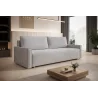 Hellgraues Sofa mit Schlaffunktion und Bettkasten | Wohnzimmermöbel