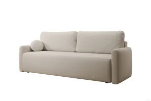 Beiges Sofa mit Schlaffunktion und Bettkasten | Wohnzimmermöbel