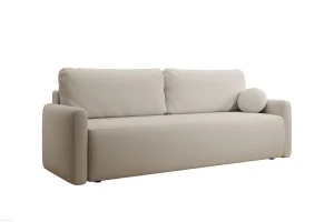 Beiges Sofa mit Schlaffunktion und Bettkasten | Wohnzimmermöbel