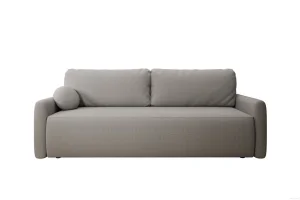 Hellgraues Sofa mit Schlaffunktion und Bettkasten | Wohnzimmermöbel