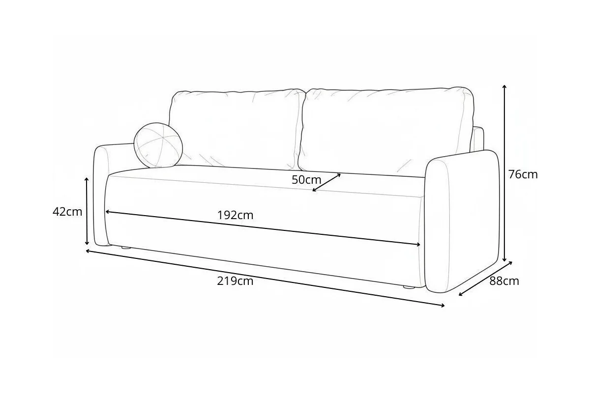 Dunkelgraues Sofa mit Schlaffunktion und Bettkasten | Wohnzimmermöbel